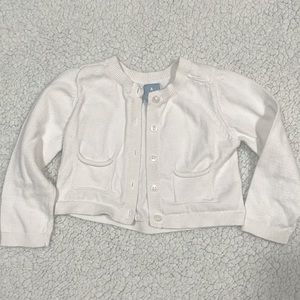 ⏰5 for $25 sale! 18-24 mo. White cardigan. Baby Gap